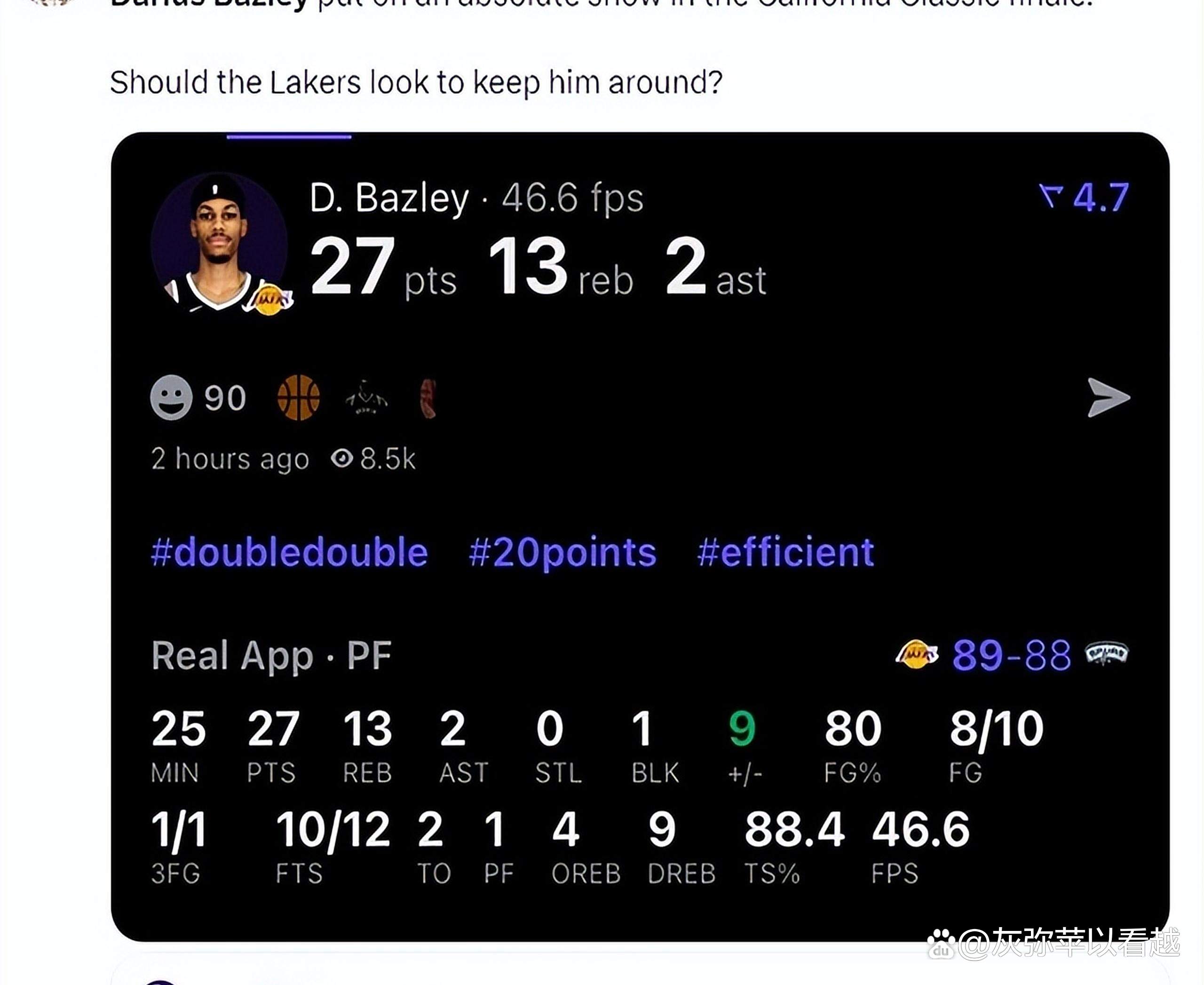 关于湖人遭遇马刺逆转，遗憾失利的信息